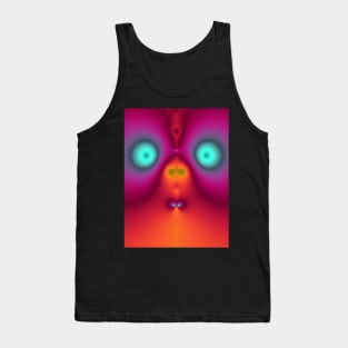 Cute fractal face three Tank Top